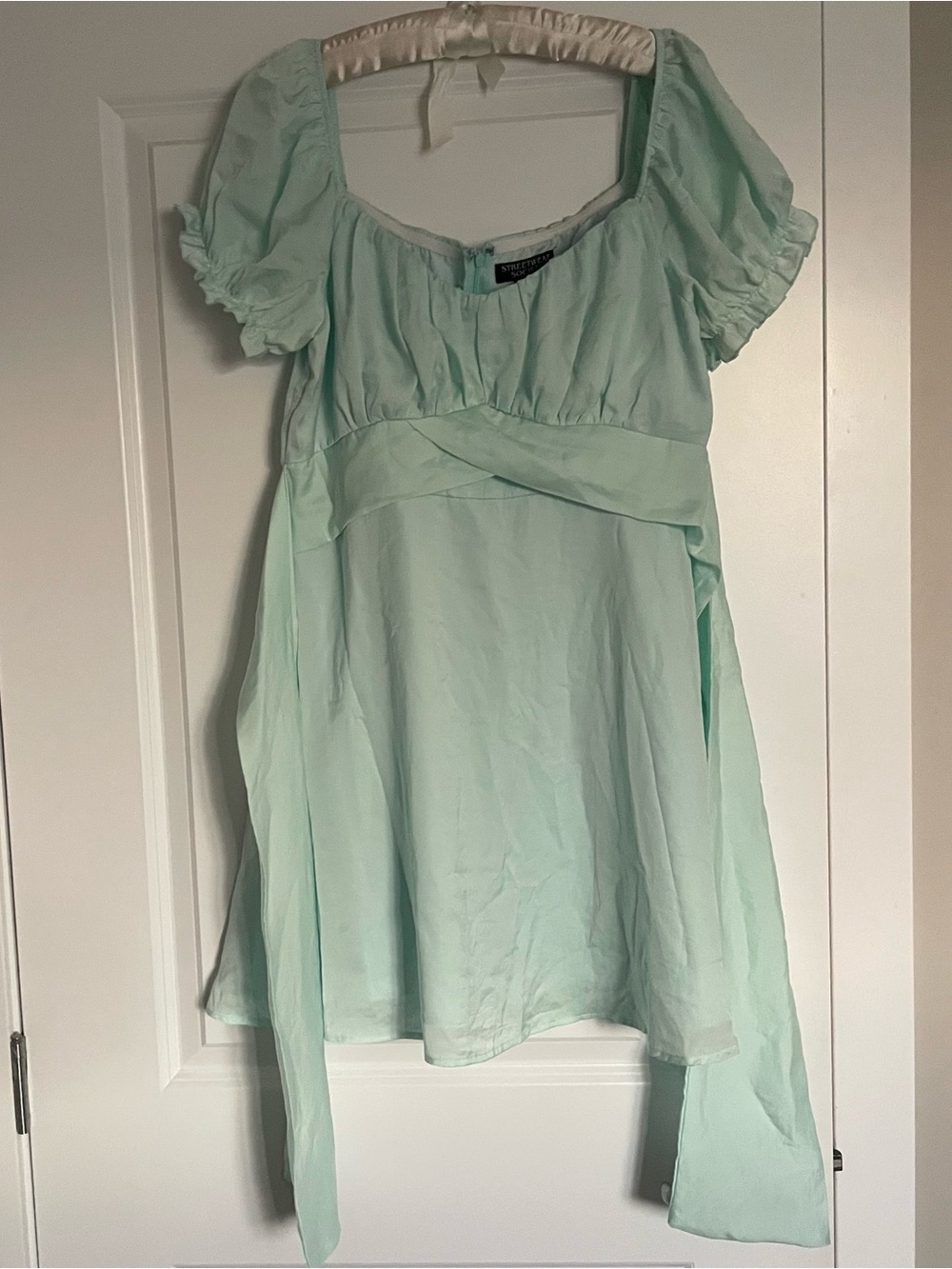 adorable light turquoise doll style dress